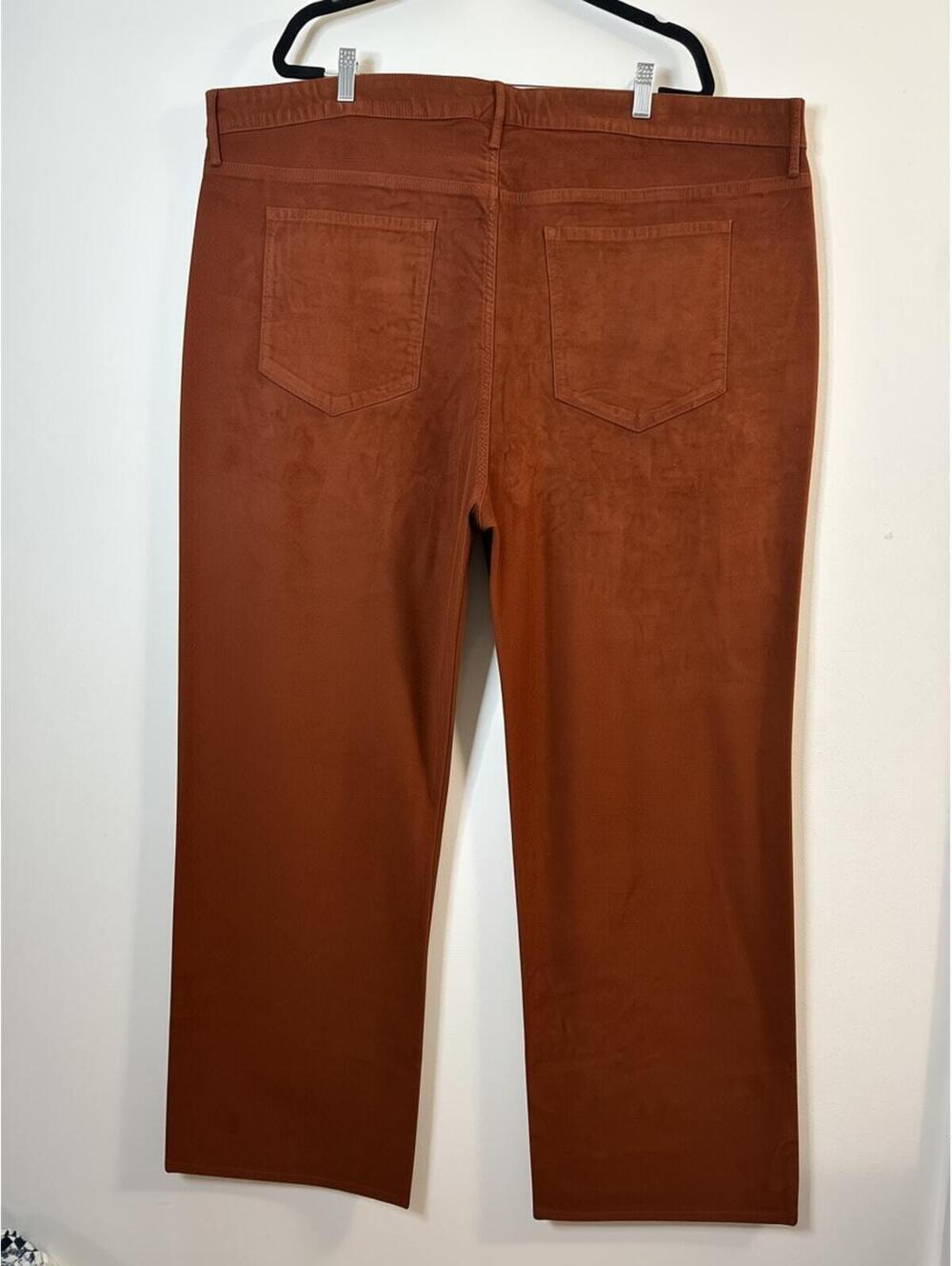 Old Navy High-Waisted Flare Corduroy Pants Women’s Size 28 Rust Brown Stretch